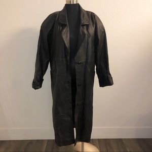 Trench Oversized Leather Coat